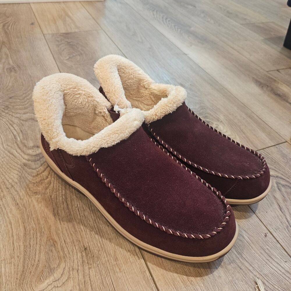 NWOT Orthofeet Lorin Women's Hands-Free Slipper inolBordeaux Color Size 12